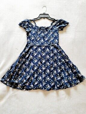The Children's Place Girls Floral Cold Shoulder Dress Size 12